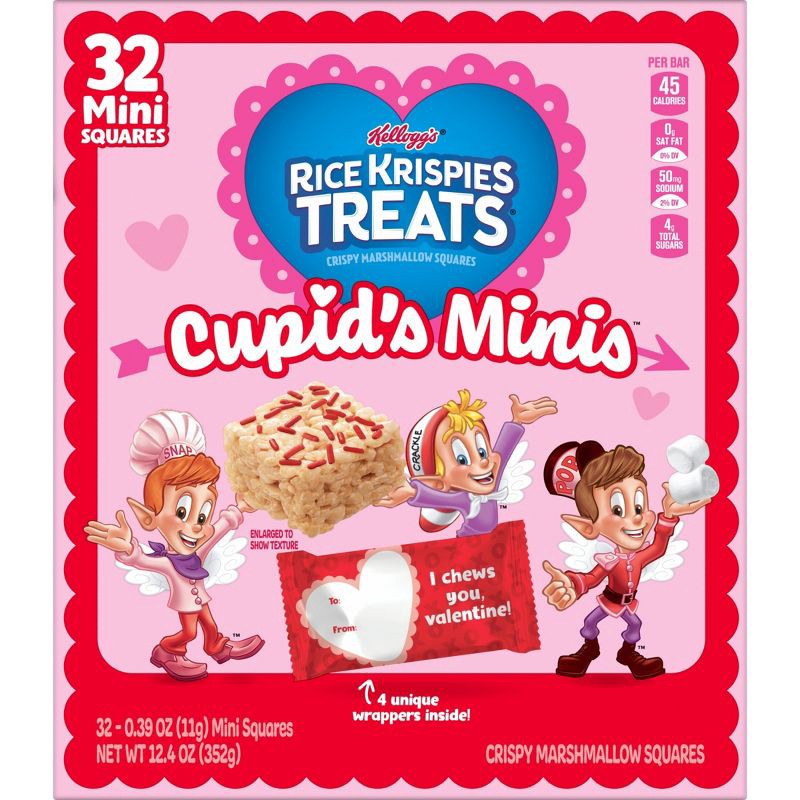 slide 7 of 8, Rice Krispies Treats Valentine's Minis With Sprinkles - 12.4oz/32ct, 12.4 oz, 32 ct