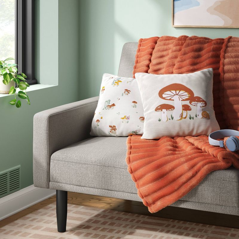 slide 2 of 4, Channeled Plush Throw Blanket Terracotta - Room Essentials™: Soft, Midweight, Machine Washable, 50x60", 1 ct