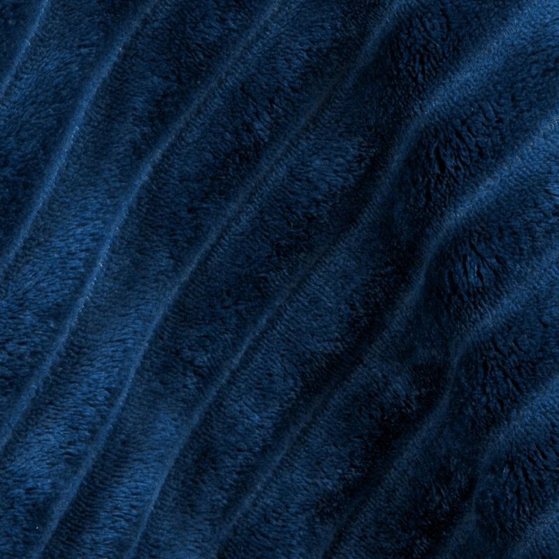 slide 4 of 4, Channeled Plush Throw Blanket Blue - Room Essentials™: Soft, Midweight, Machine Washable, 50x60", 1 ct