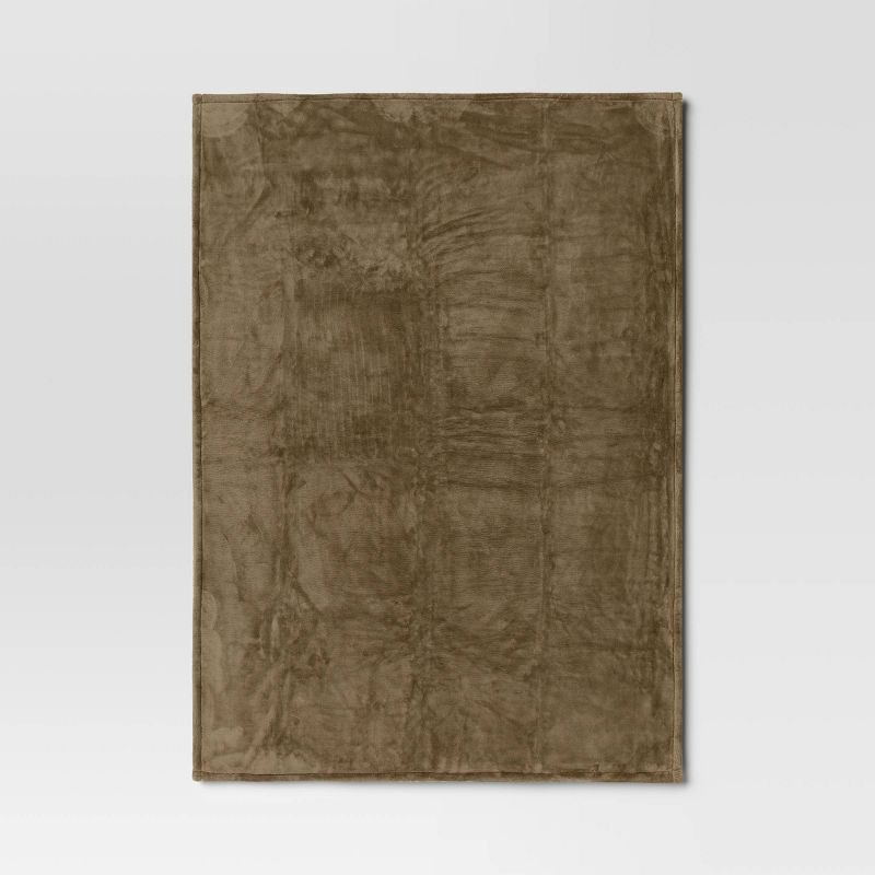 slide 3 of 4, 50"x70" Primalush Throw Blanket Green - Threshold™, 1 ct