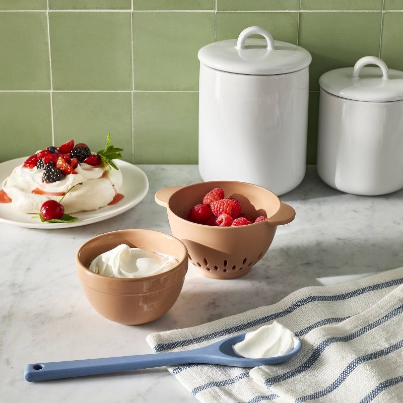 13oz Plastic Mini Berry Colander Terracotta Orange - Figmint™ 13