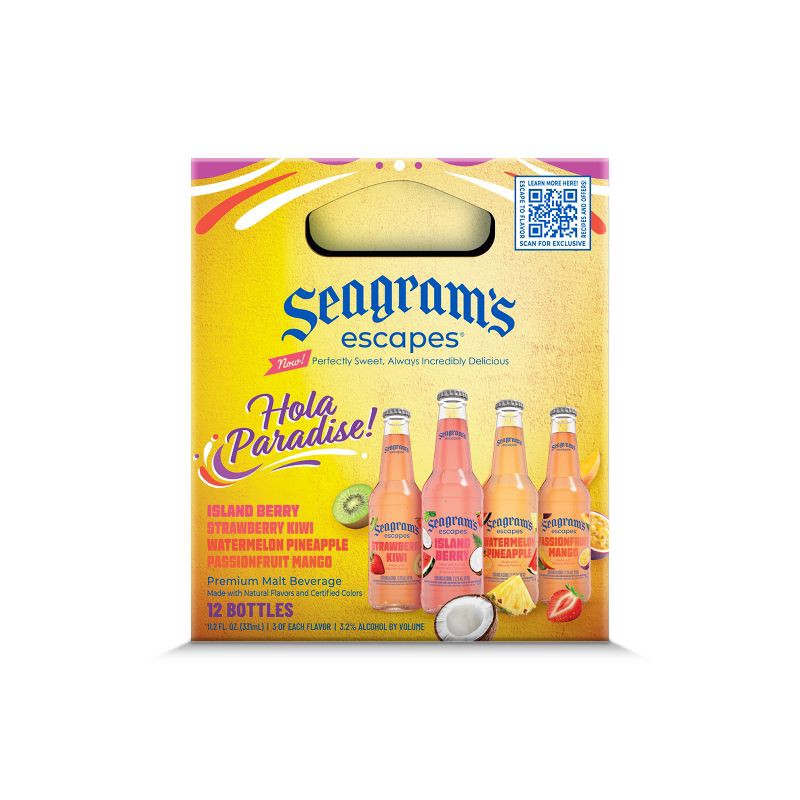 slide 6 of 6, Seagram's Escapes Seagrams Escapes Hola Paradise Variety - 12pk/11.2 fl oz Bottles, 12 ct, 11.2 fl oz