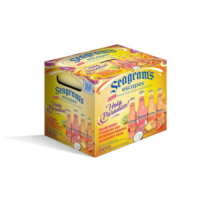 slide 1 of 6, Seagram's Escapes Seagrams Escapes Hola Paradise Variety - 12pk/11.2 fl oz Bottles, 12 ct, 11.2 fl oz