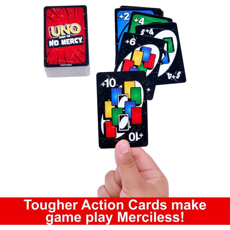 slide 4 of 6, UNO Show ‘em No Mercy Card Game for Kids, Adults & Family Night, Parties and Travel, 1 ct