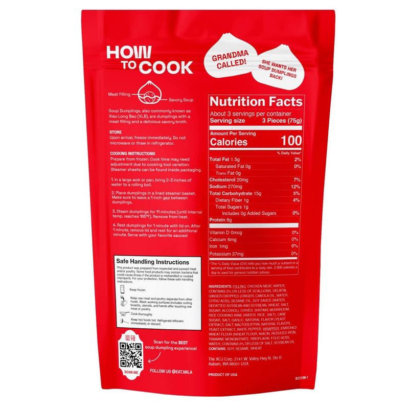 slide 2 of 7, MiLa Frozen Soup Dumpling - Chicken - 8.8oz/10ct, 8.8 oz, 10 ct