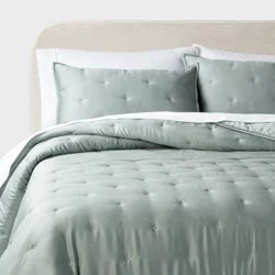 3pc King TENCEL™ Comforter and Sham Set Light Teal Green - Threshold™