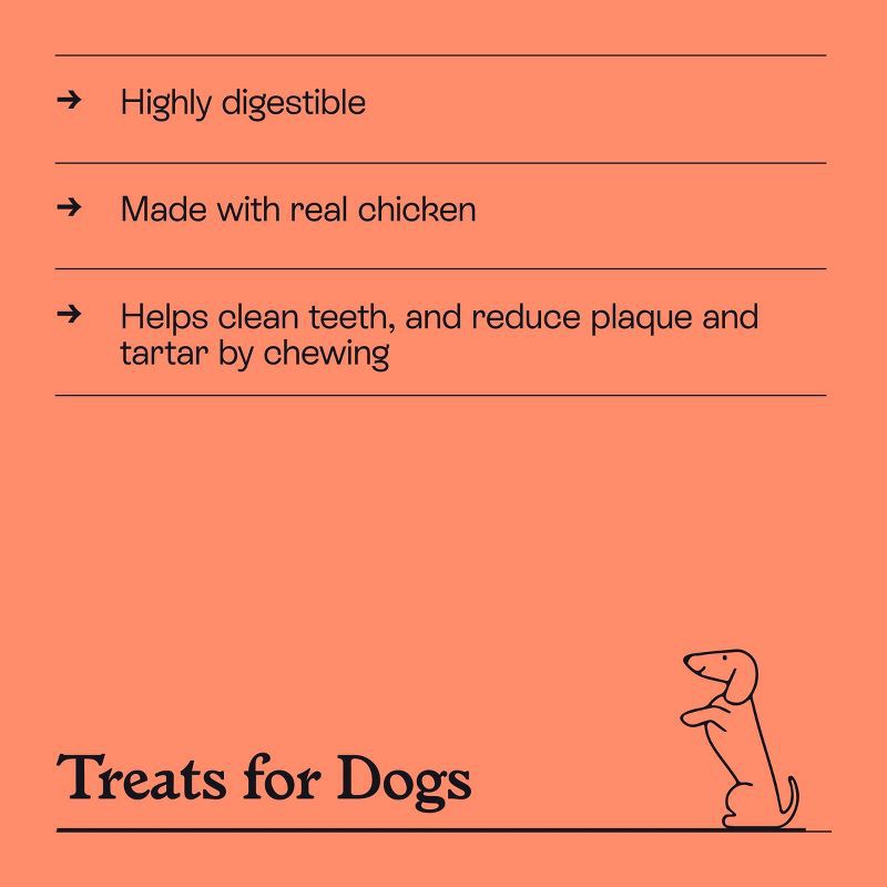 slide 4 of 7, Rawhide-Free Chews Dog Treats Chicken Flavor - 26.3oz/15ct - Kindfull™, 26.3 oz, 15 ct