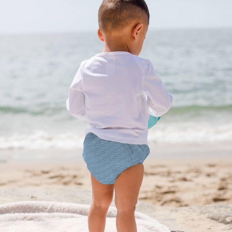 slide 2 of 2, green sprouts Toddler Eco Pull-Up Reusable Swim Diaper - Blue 3T, 1 ct