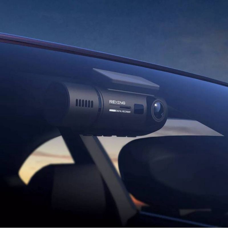 slide 12 of 17, Rexing V3C Dual Channel Front & Cabin 1080p Dash Cam with App Control: Vehicle Electronics, 1 ct