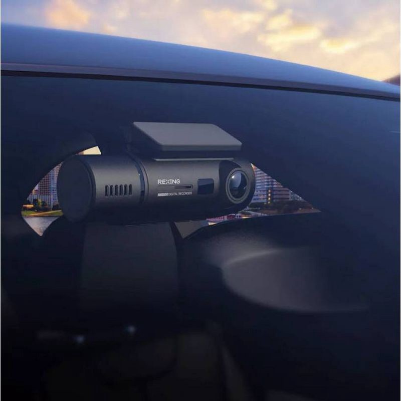 slide 14 of 17, Rexing V3C Dual Channel Front & Cabin 1080p Dash Cam with App Control: Vehicle Electronics, 1 ct