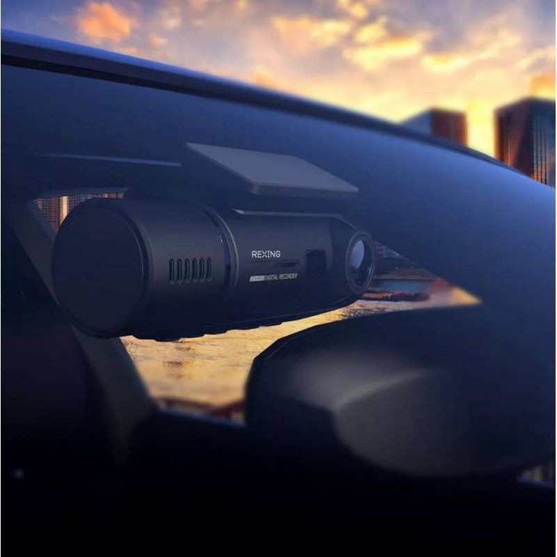 slide 15 of 17, Rexing V3C Dual Channel Front & Cabin 1080p Dash Cam with App Control: Vehicle Electronics, 1 ct