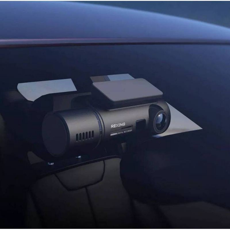 slide 16 of 17, Rexing V3C Dual Channel Front & Cabin 1080p Dash Cam with App Control: Vehicle Electronics, 1 ct