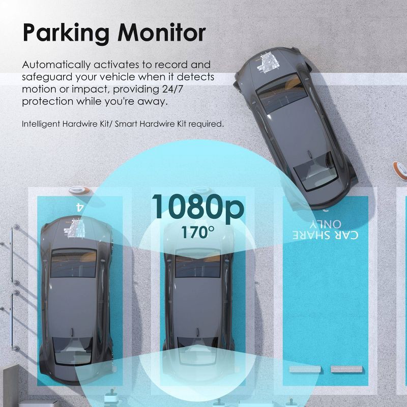 slide 3 of 16, Rexing DT2 Dual Channel 1080p Front and Rear Dash Cam, 1 ct