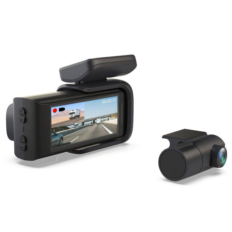 slide 12 of 16, Rexing DT2 Dual Channel 1080p Front and Rear Dash Cam, 1 ct