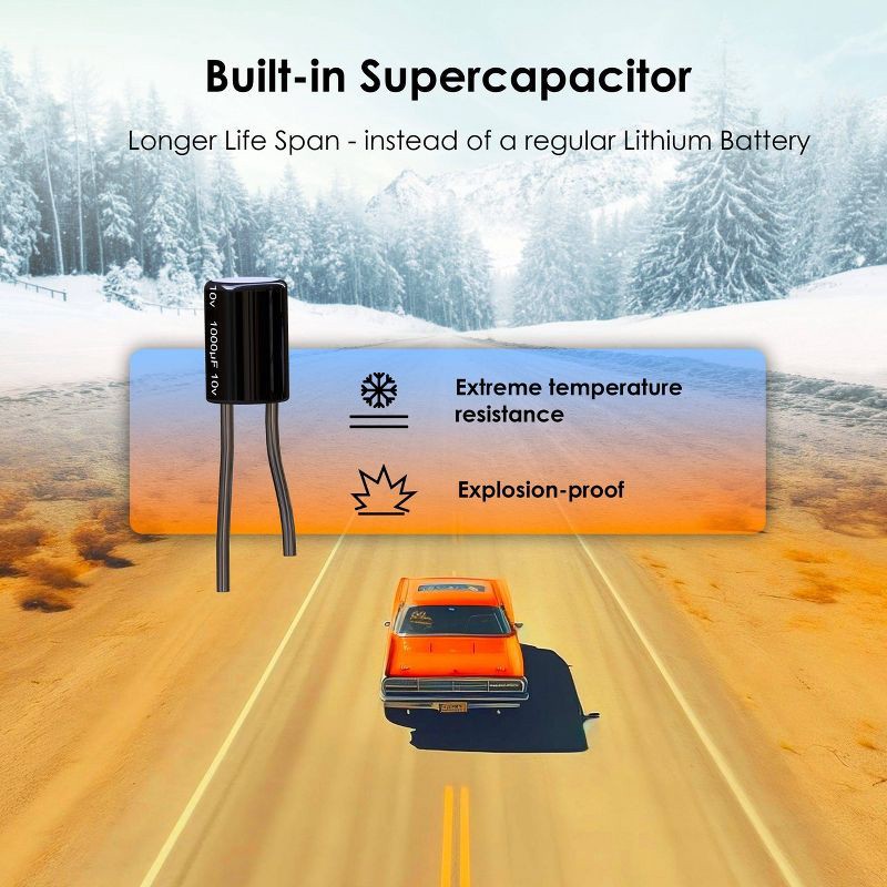 slide 7 of 16, Rexing DT2 Dual Channel 1080p Front and Rear Dash Cam, 1 ct