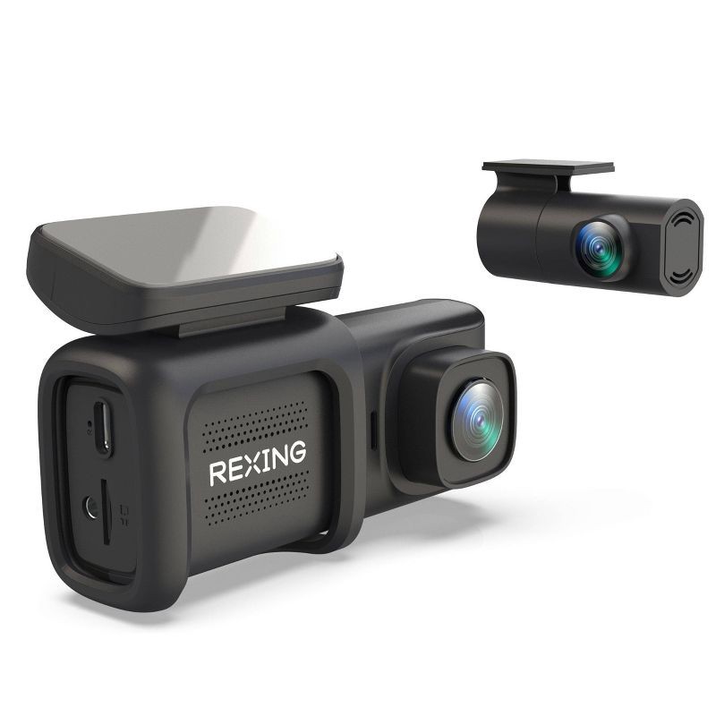 slide 8 of 16, Rexing DT2 Dual Channel 1080p Front and Rear Dash Cam, 1 ct