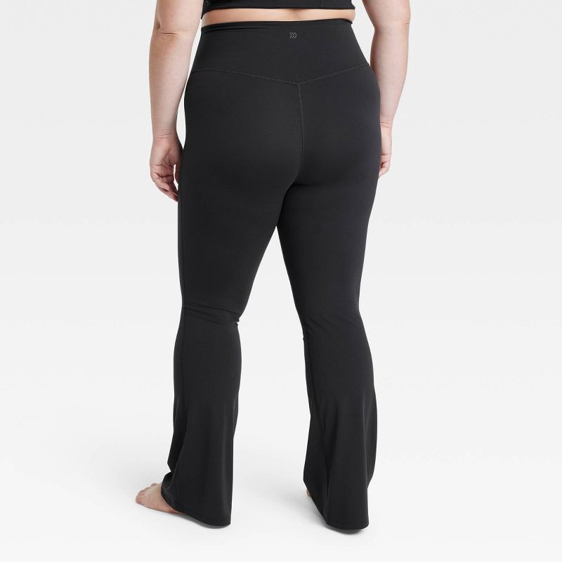 slide 2 of 2, Women's Everyday Soft Ultra High-Rise Flare Leggings - All In Motion™ Black XXL, 1 ct