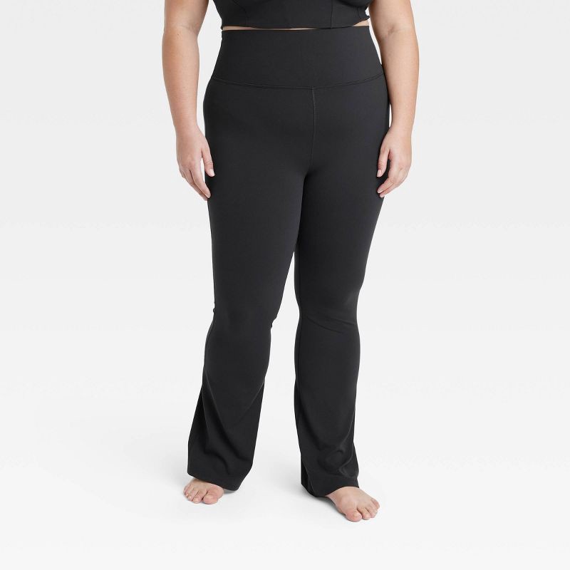 slide 1 of 2, Women's Everyday Soft Ultra High-Rise Flare Leggings - All In Motion™ Black XXL, 1 ct