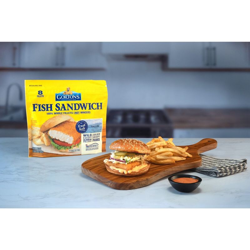 slide 3 of 7, Gorton's Fish Sandwich Breaded Fillets - Frozen - 18.3oz, 18.3 oz