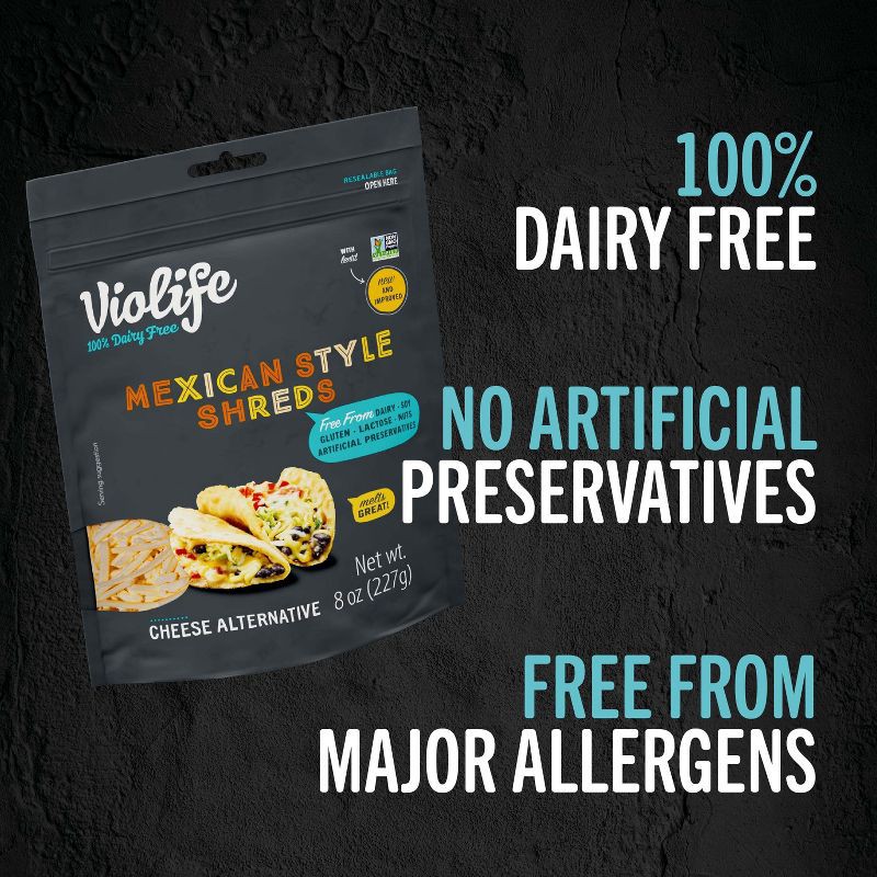 slide 2 of 6, Violife Just Like Mexican-Style Shreds Vegan Cheese Alternative - 8oz, 8 oz