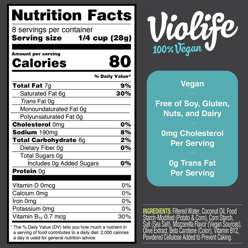 slide 2 of 6, Violife Just Like Mozzarella Shreds Vegan Cheese Alternative - 8oz, 8 oz
