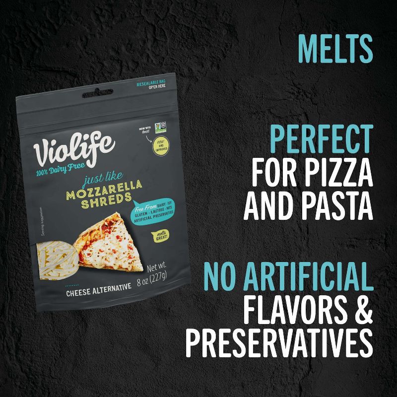 slide 2 of 8, Violife Just Like Mozzarella Shreds Vegan Cheese Alternative - 8oz, 8 oz