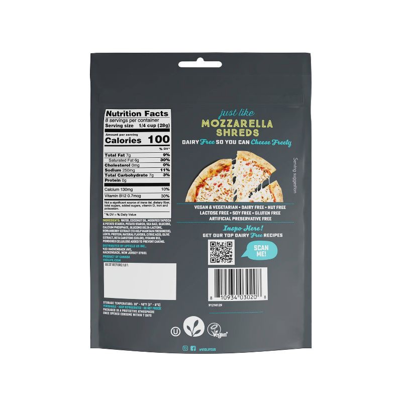 slide 3 of 8, Violife Just Like Mozzarella Shreds Vegan Cheese Alternative - 8oz, 8 oz
