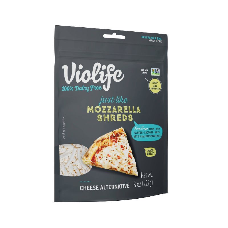 slide 4 of 8, Violife Just Like Mozzarella Shreds Vegan Cheese Alternative - 8oz, 8 oz