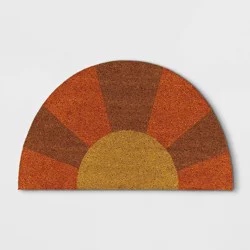 1'6"x2'6" Half Sun Doormat Orange - Sun Squad™