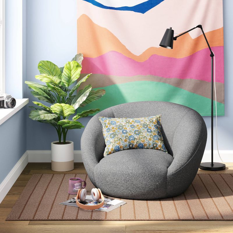 slide 2 of 4, 4'x5'6" Chevron Striped Area Rug Ivory/Tan - Room Essentials™, 1 ct