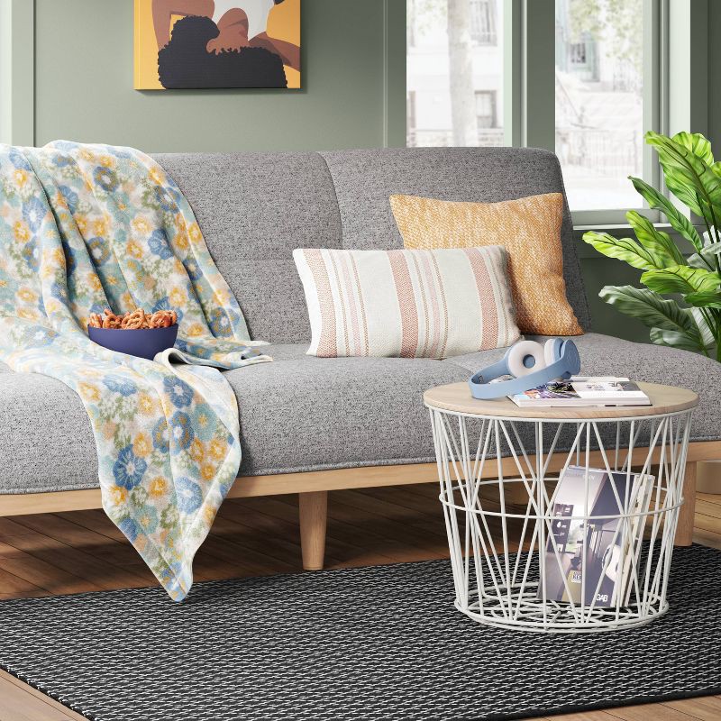 slide 2 of 4, 4'x5'6" Small Diamond Area Rug Charcoal Gray - Room Essentials™, 1 ct