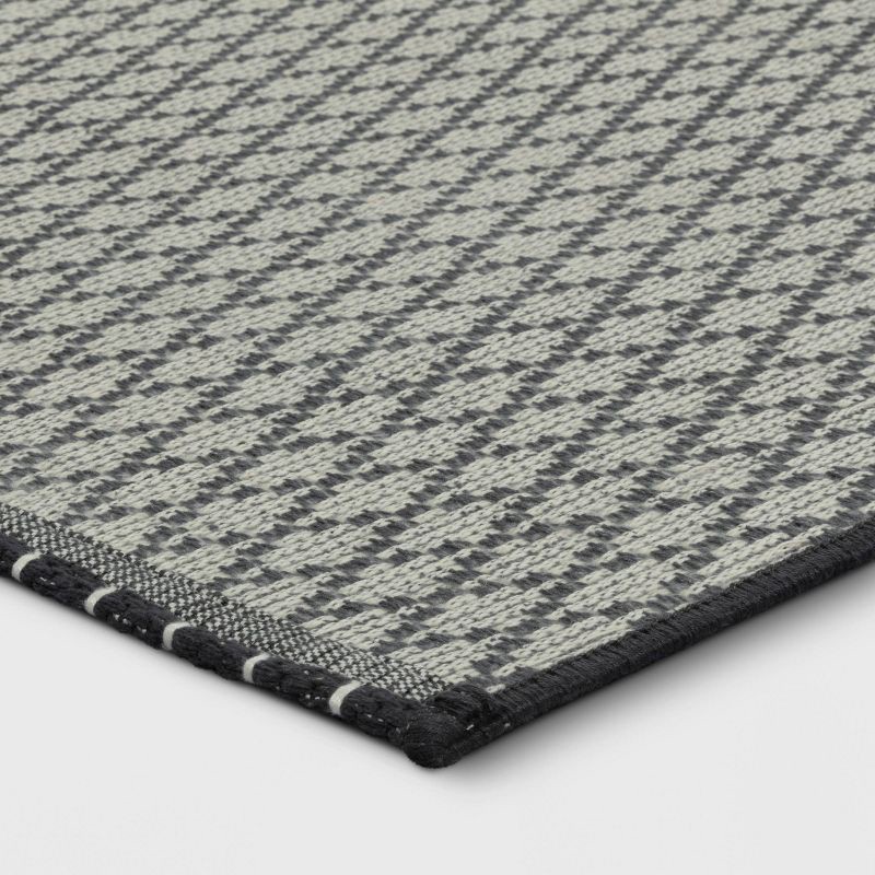 slide 4 of 4, 4'x5'6" Small Diamond Area Rug Charcoal Gray - Room Essentials™, 1 ct