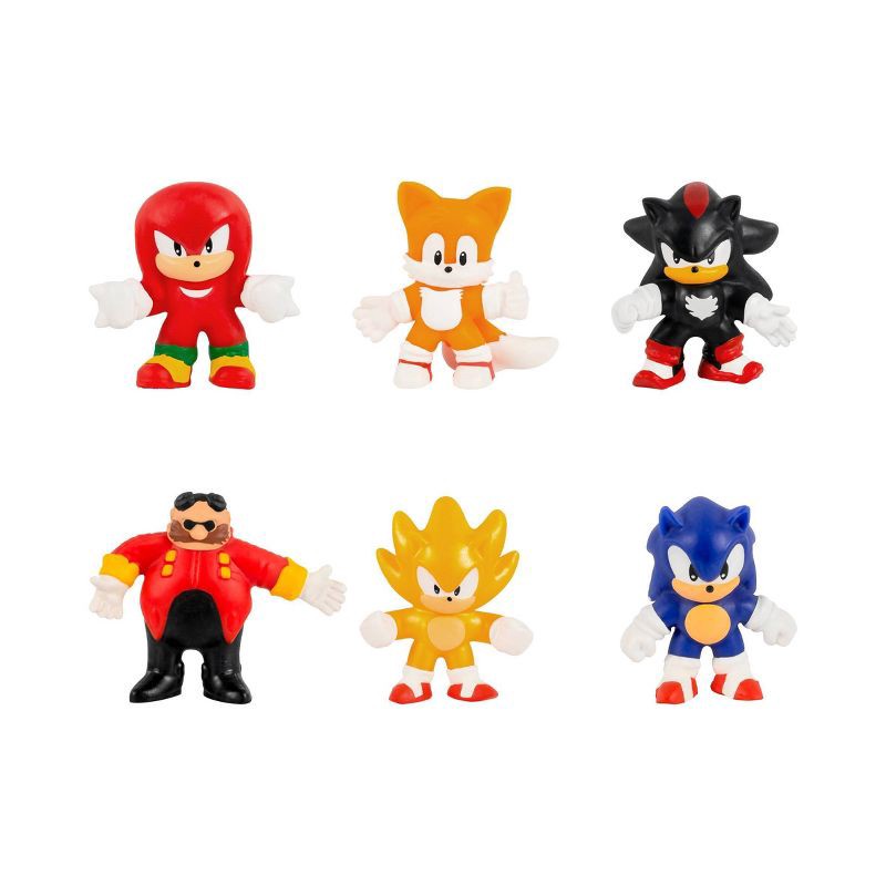 slide 11 of 12, Goo Jit Zu Sonic the Hedgehog Super Squishy Mini Figure Set - 6pk: TPR Material, Superheroes and Comics Theme, 6 ct