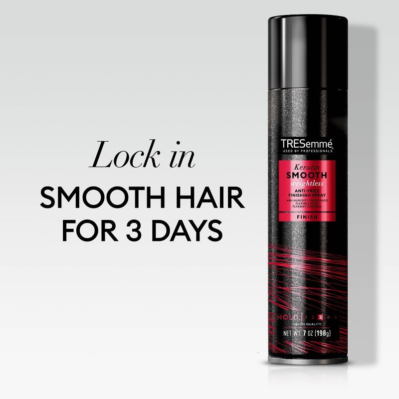 slide 4 of 6, Tresemme Keratin Smooth Weightless Anti-Frizz Finishing Spray Flexible Hold Hair Treatment - 7oz, 7 oz