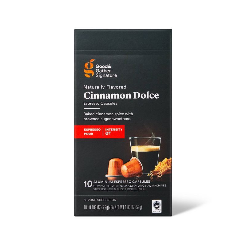 slide 1 of 3, Naturally Flavored Cinnamon Dolce Espresso Capsules - 10ct - Good & Gather™, 10 ct