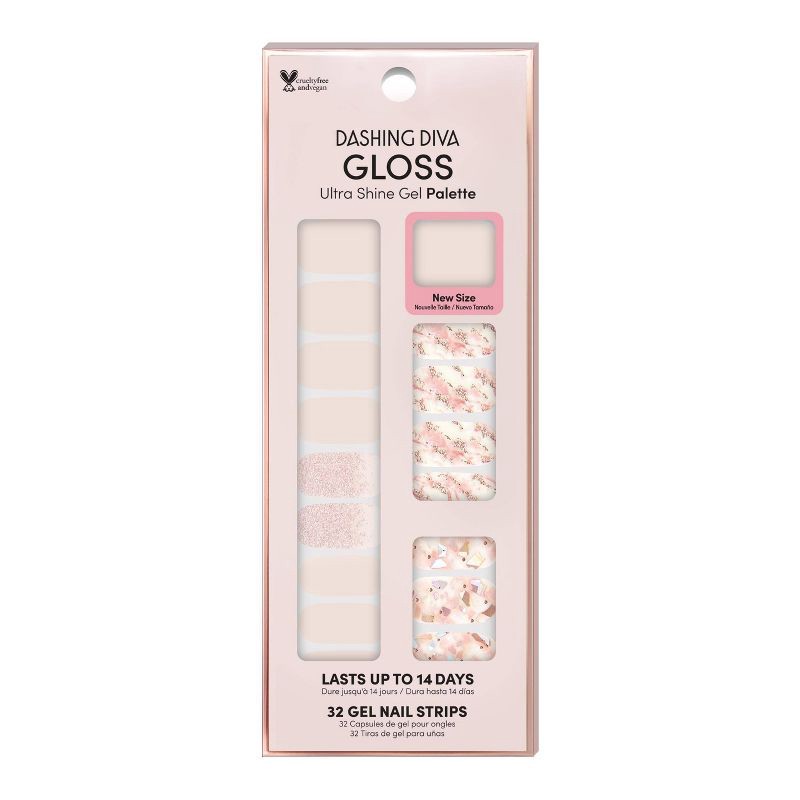 slide 1 of 4, Dashing Diva Gloss Nail Art - Crystal Clear - 32ct, 32 ct