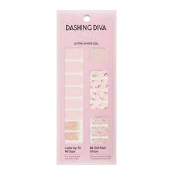 Dashing Diva Gloss Palette Gel Nail Polish Strips - Crystal Clear - 32ct