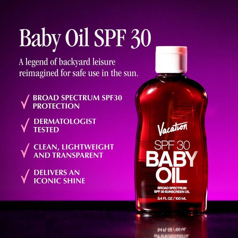 slide 7 of 9, Vacation Baby Oil - SPF 30 - 3.4 fl oz, 30 x 3.4 fl oz