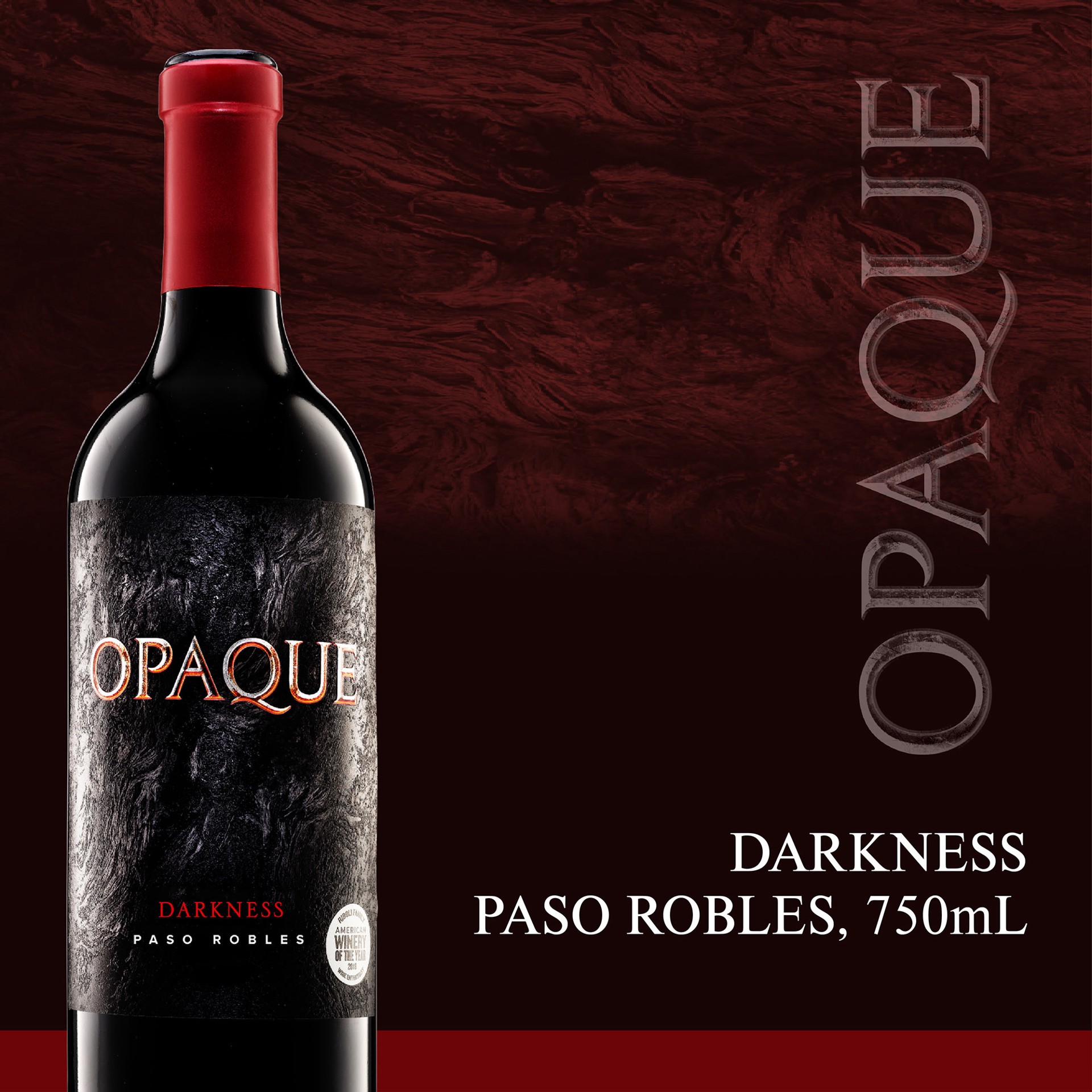 slide 6 of 6, Opaque Darkness Paso Robles Red Wine 750mL, 750 ml