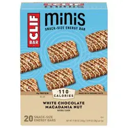 CLIF White Chocolate Macadamia Nut Energy Bar Minis - 20ct