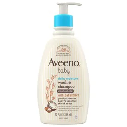 Aveeno Baby Daily Moisturizing 2-in-1 Body Wash & Shampoo, 12 fl. oz