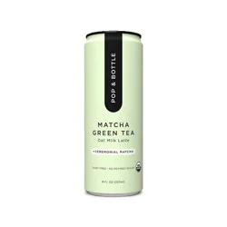 Pop & Bottle Matcha Green Tea Oat Milk Latte with functional boost from Reishi and Maitake - 8 fl oz Can