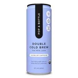 Pop & Bottle Double Cold Brew Oat Milk Latte - 8 fl oz Can