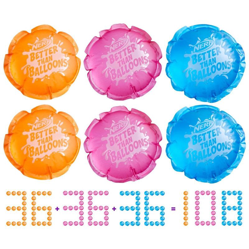 slide 2 of 10, NERF Better Than Balloons Water Pods - 108pk, 108 ct