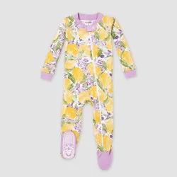 Burt's Bees Baby® Baby Girls' Floral Snug Fit Footed Pajama - Purple 3-6M