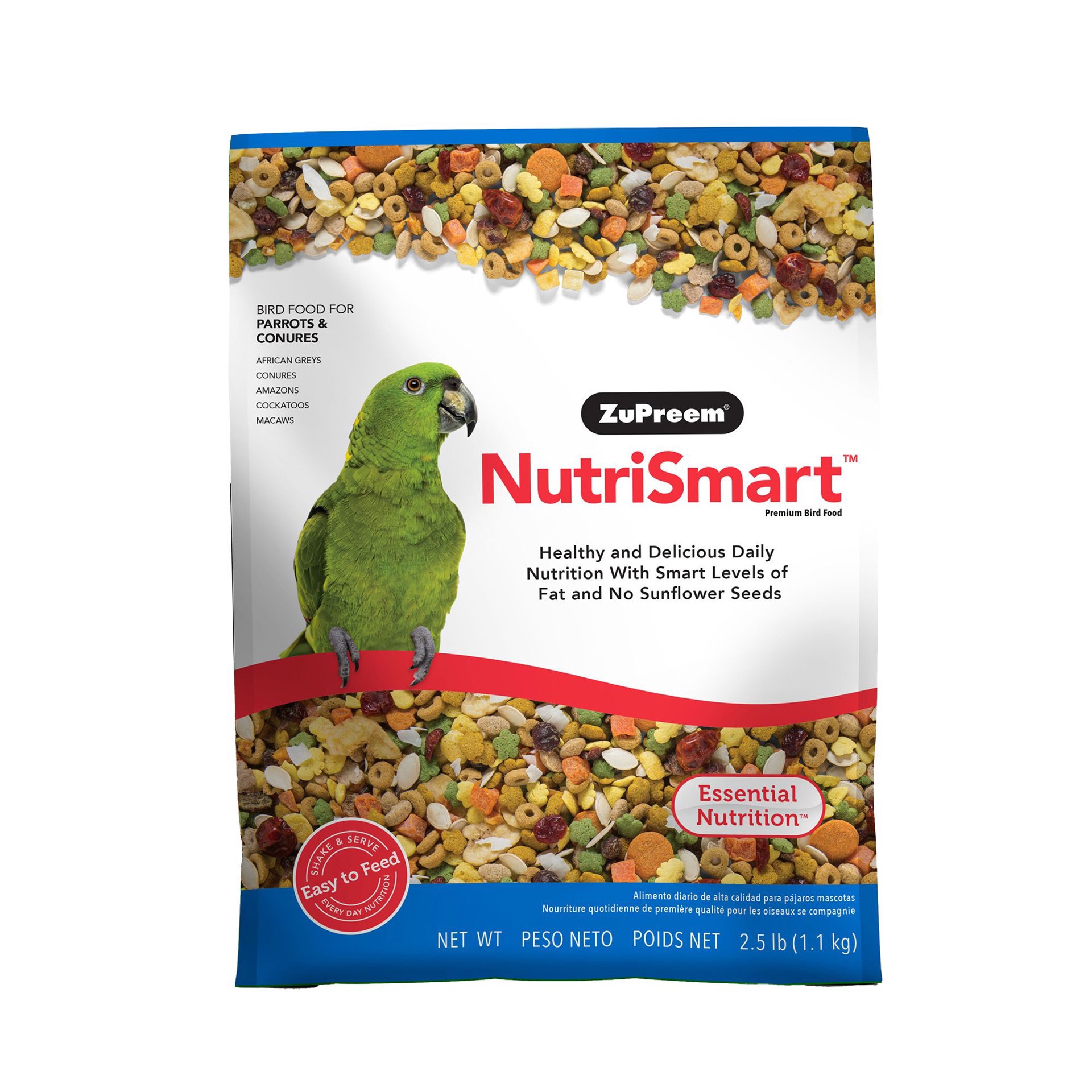 slide 1 of 1, ZuPreem Smart Selects Blend Parrots and Conures, 4lbs., 4 lb