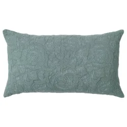 Haven & Key Floral Jacquard Lumbar Throw Pillow - Green