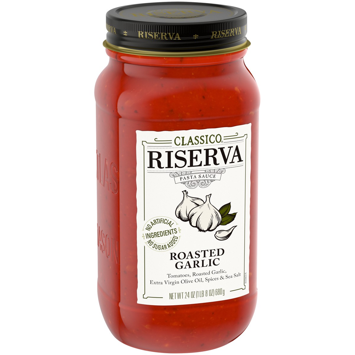 slide 10 of 14, Classico Riserva Roasted Garlic Pasta Sauce, 24 oz Jar, 24 oz