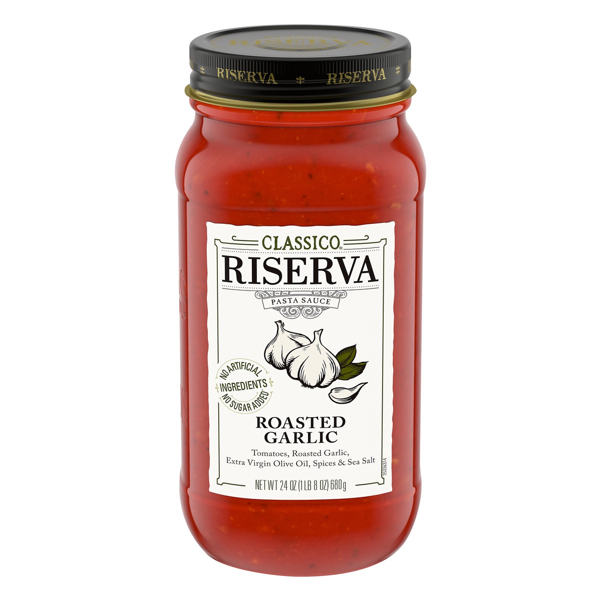 slide 6 of 14, Classico Riserva Roasted Garlic Pasta Sauce, 24 oz Jar, 24 oz