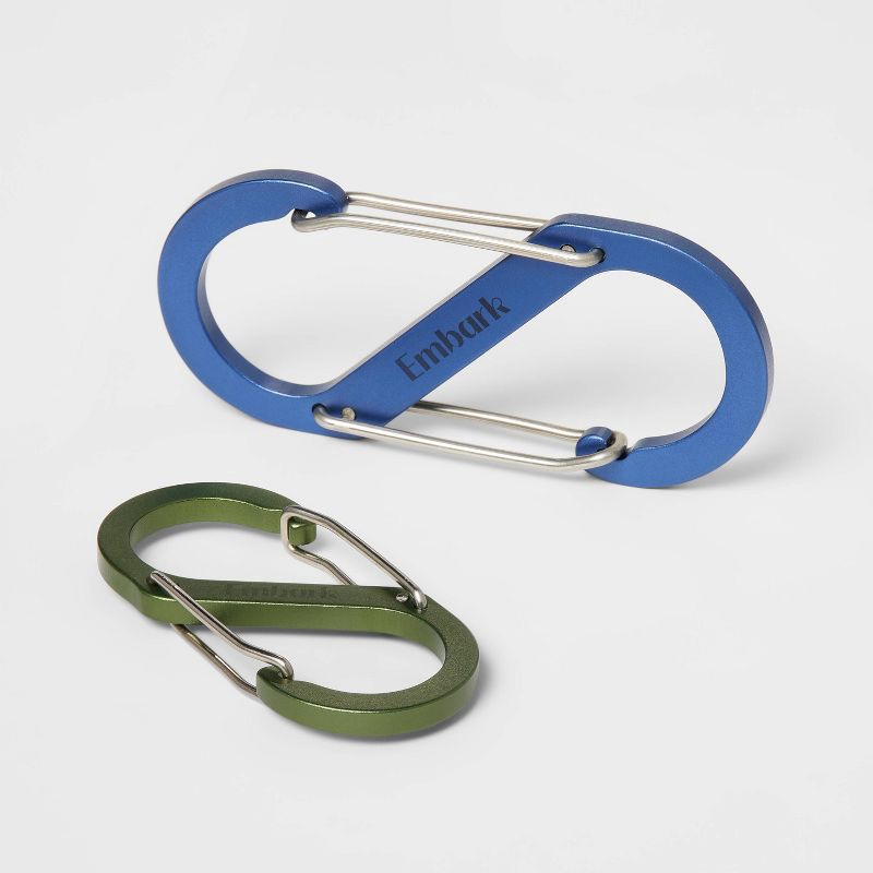 slide 3 of 3, Wiregate Non-Locking Carabiners 2pc - Embark™, 2 ct